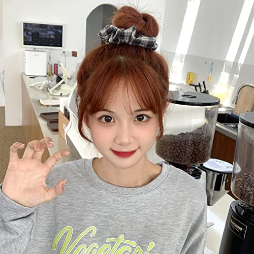 Accesorios para el cabello College retro black and white grid hair hoop female face wash headband new all-match outer starting hoop