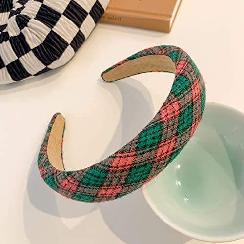 Accesorios para el cabello College retro black and white grid hair hoop female face wash headband new all-match outer starting hoop