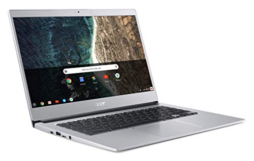 Acer Chromebook Spin 514 - Ordenador Portátil 2 en 1 Convertible y Tactil 14" Full HD, (AMD Athlon N3050C, 4GB RAM, 64GB SSD, UMA Graphics, Chrome OS) Color Plata - Teclado QWERTY Español