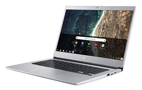 Acer Chromebook Spin 514 - Ordenador Portátil 2 en 1 Convertible y Tactil 14" Full HD, (AMD Athlon N3050C, 4GB RAM, 64GB SSD, UMA Graphics, Chrome OS) Color Plata - Teclado QWERTY Español