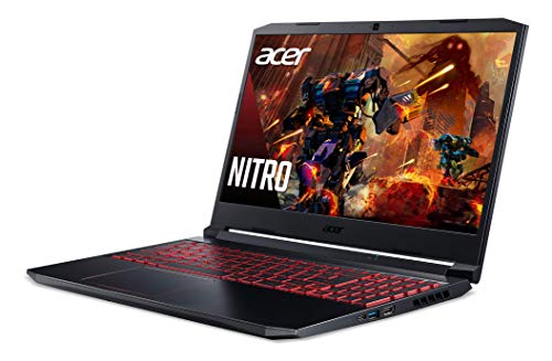 Acer Nitro 5 AN515-55 - Ordenador Portátil Gaming 15.6" Full HD, Gaming Laptop (Intel Core i5-10300H, 8GB RAM, 512GB SSD, Nvidia GTX1650, Windows 10 Home), PC Portátil Negro - Teclado QWERTY Español