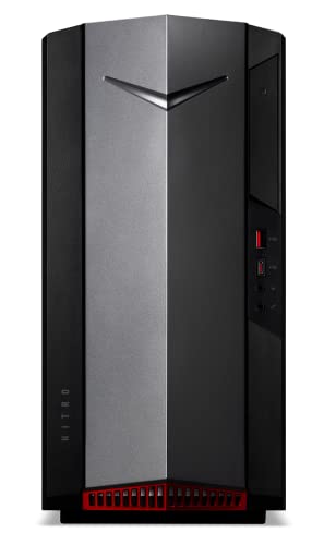 Acer Nitro 50 N50-620 - Ordenador de Sobremesa Gaming (Intel Core i5-11400F, 2,60 GHz, 16 GB RAM, 1 TB SSD, NVIDIA GeForce RTX 3060, Wi-Fi, Windows 10 Home) - PC Gaming Negro