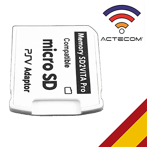 ACTECOM Adaptador DE Tarjeta Micro SD Compatible con Sony PS Vita 1000 2000 SD2VITA Pro Memory Version V6 Sd2Vita PSVita