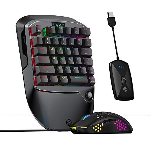 Adaptador de teclado y ratón para juegos GameSir VX2 Aimswitch para Xbox Series X / Nintendo Switch / Xbox One / PS4, teclado inalámbrico para juegos con retroiluminación RGB y programable