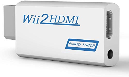 Adaptador Wii a HDMI,Rybozen Wii a HDMI 1080P 720P,adaptador de audio de salida de vídeo conector HDMI con conector de audio de 3,5 mm y salida HDMI,compatible con todos los modos de visualización Wii