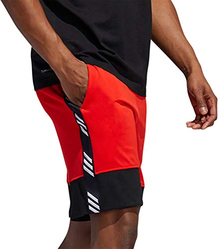 adidas Pro Madness - Pantalones Cortos para Hombre, Pro Madness Pantalones Cortos, Hombre, Color Rojo Activo, tamaño Extra-Small