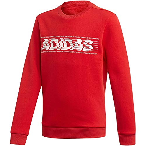 adidas Yb SID BR Crew2 Sudadera, Unisex niños, Escarl/Blanco, 110