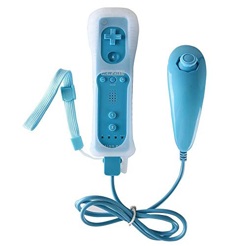 AeeYui Controlador Remoto con Sensor Motion Plus y Kit de Controlador Nunchuck para Wii U y Wii