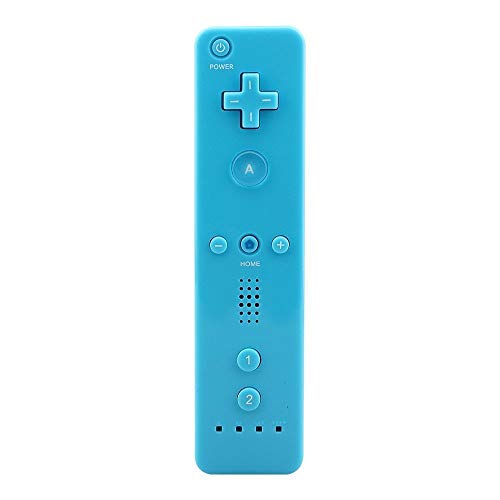 AeeYui Mando a Distancia para Wii/Wii U, Controlador de Juegos para Nintendo Wii, Mando a Distancia con Funda de Silicona y Muñequera(Azul)