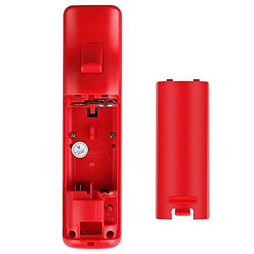 AeeYui Mando a Distancia para Wii/Wii U, Controlador de Juegos para Nintendo Wii, Mando a Distancia con Funda de Silicona y Muñequera(Rojo)