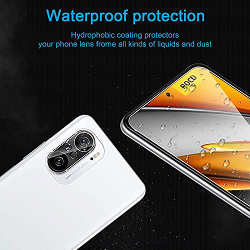 Aerku Protector de Pantalla para Xiaomi Poco F3 / Xiaomi MI 11i [2 Piezas] + Protector de Lente de Cámara [2 Piezas], 9H HD Alta Sensibilidad Cristal Templado [ Transparente]