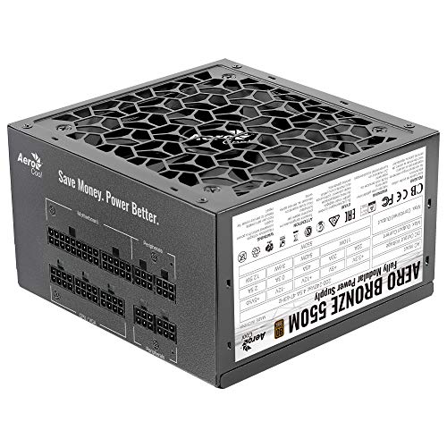 Aerocool Aero Bronze 550W, Fuente PC Modular, 80Plus 230VBronze, Capacit Japones