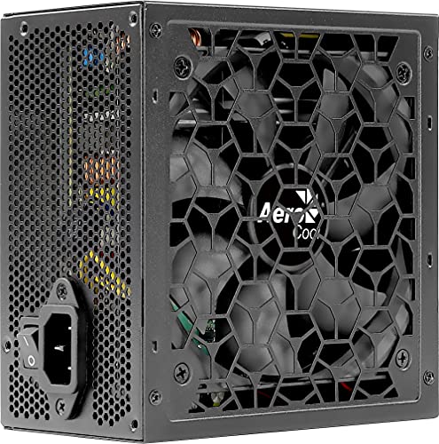 Aerocool Aero White 650W Fuente Alimentación, 80Plus 230V, Silencioso, Negro