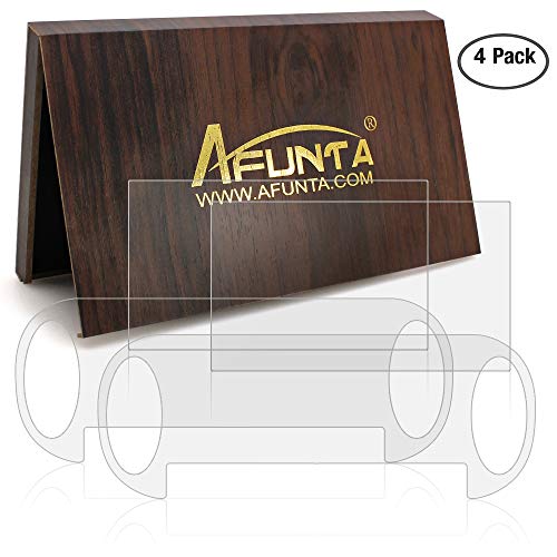 AFUNTA 2 Pack (4 piezas) de Vidrio Templado para Pantalla Frontal y HD Película de PET Transparente para la Parte Posterior, PS Vita PSV 1000 Accesorios de Película