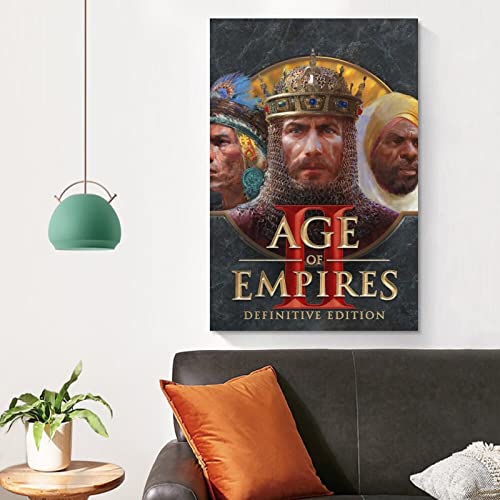 Age Of Empires - Póster de 2 juegos para decoración de dormitorio familiar moderna para dormitorio y sala de estar, 60 x 90 cm
