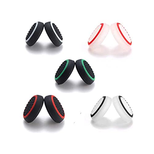 Aibadaliu Cubierta Protectora de Apretones de Pulgar de Silicona para PS5，PS4, Xbox 360, PS3 Controladores, 8 Pares, Colores Mezclados