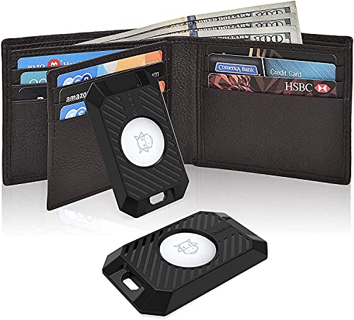 Aimtel Paquete de 2 fundas tipo cartera compatible con Apple Airtag Wallet Case Air Tag Wallet Card Air Tags Case Titular de la tarjeta para bolso, bolso, efectivo, tarjeta de crédito