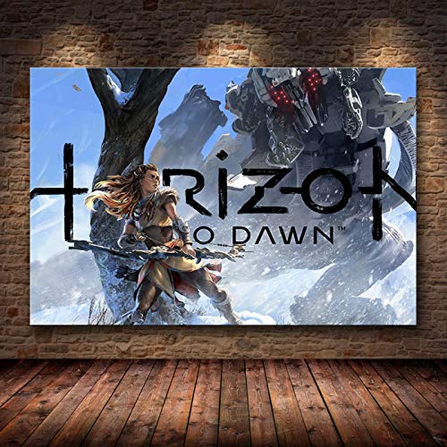 Aishangjia Póster del Juego Horizon Zero Dawn, pósters de Ilustraciones, Arte de Pared, Cuadro Decorativo, Lienzo, Pintura para Sala de Estar, decoración del hogar, 50x70 cm AD-1024