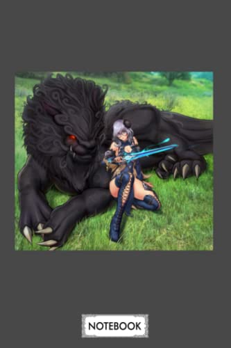 Akhir Black Desert Online Manga Notebook: Lined College Ruled Paper,6x9 120 Pages,journal,matte Finish Cover,diary,planner