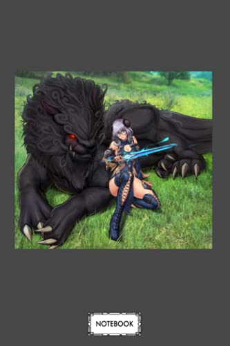 Akhir black Desert Online Notebook: Journal, Lined College Ruled Paper, Diary, Planner, 6x9 120 Pages, Matte Finish Cover