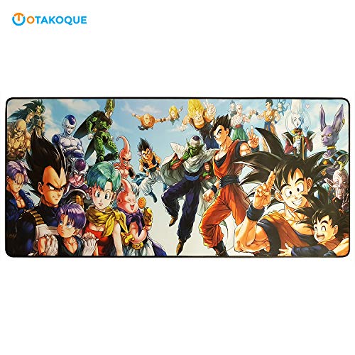 Alfombra de ratón Manga para Gamer XXL |tapis de ratón ergonómico, tamaño grande (90 x 40 x 3) 900 * 400 * 3 mm | Mouse Pad antideslizante caucho Natural y confortable 90x40DragonBall1