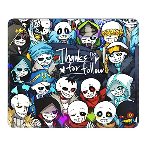 Alfombrilla de ratón con Base de Goma Antideslizante Undertale para Videojuegos con Borde Cosido, Alfombrilla de ratón con Textura de Primera Calidad para Ordenador portátil, Ordenador y PC