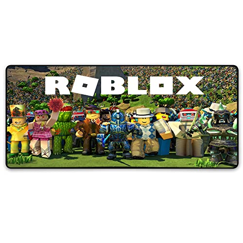 Alfombrilla de ratón XXL para juegos profesional extendida Minecraft Roblox para PC de escritorio y oficina, accesorio (2 tamaños) (estándar (32 cm x 25 cm), Roblox) (extendido (70 cm x 30 cm)