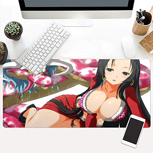 Alfombrilla Gaming, Boa Hancock Sexy Hermosa Prine One Piece Series Wide Game Mouse Pad PC PC Big Table Magse Tamaño Comodidad Manija Antideslizante Lock Portátil Pad ( Size : 800*300*3mm )