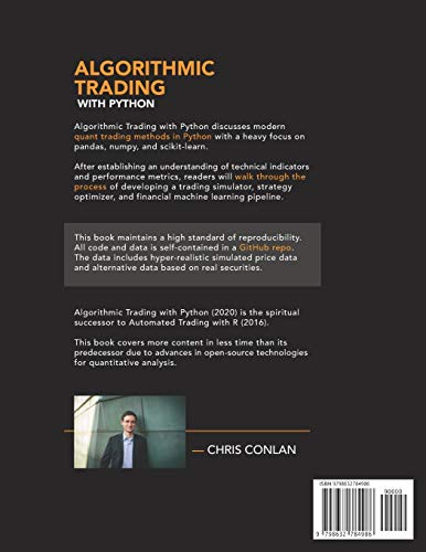 Algorithmic Trading with Python: Quantitative Methods and Strategy Development