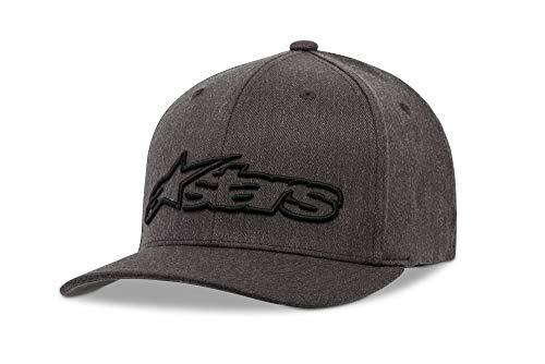 Alpinestar Blaze Flexfit Hat Gorra Flexfit Visera Curva Logo Bordado 3D, Hombre, dk Heather Gray/Black, S/M