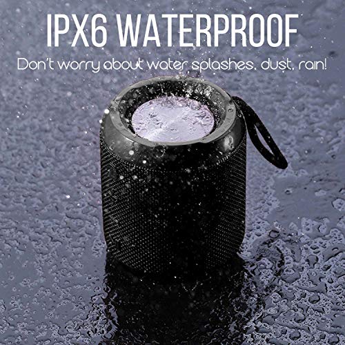 Altavoz Bluetooth Portátiles 20W, Altavoces Bluetooth, HD Estéreo, 16 Horas de Reproducción, con Micrófono, FM/TF/AUX, Altavoz Bluetooth Ducha Impermeable IPX6 para el Hogar, Aire Libre, Viajes