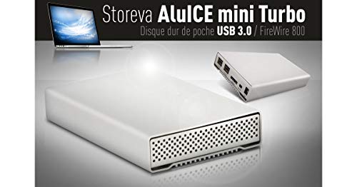  AluICE mini Turbo - Disco duro externo de 2,5 pulgadas (USB 3.0, SATA, Firewire 800)