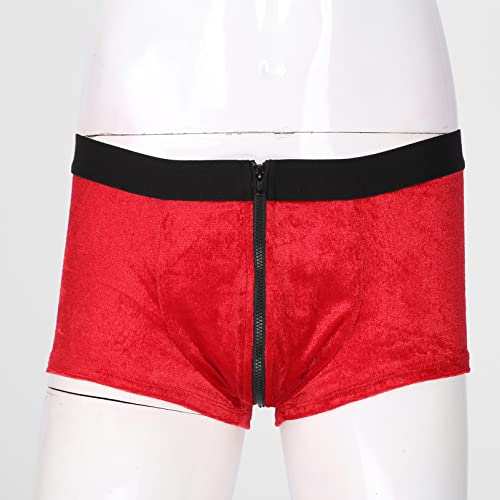 Alvivi Tangas Hombre Sexy para Fiesta Navidad Disfraz de Papá Noel Calzoncillos Masculinos Bóxer Ajustado Sexy Ropa Interior Slips G-String Tipo G XL
