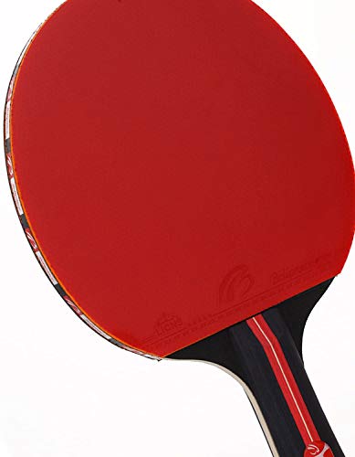 Amaza Palas Ping Pong, Table Tennis Set, 2 Raquetas + 3 Pelotas de Ping-Pong (Rojo)