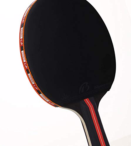 Amaza Palas Ping Pong, Table Tennis Set, 2 Raquetas + 3 Pelotas de Ping-Pong (Rojo)