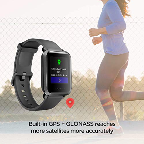 Amazfit Bip S Smartwatch 5ATM GPS GLONASS -Reloj inteligente con bluetooth y conectividad con Android e iOS - Version Global (Negro)
