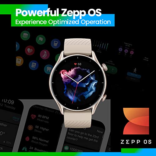 Amazfit GTR 3 Smartwatch Pantalla AMOLED de 1.39" Reloj Inteligente Fitness GPS 150 +Modos Deportivos 21 días de duración de la batería Monitoreo de Salud Alexa Integrado Zepp OS Sistema 5ATM Negro