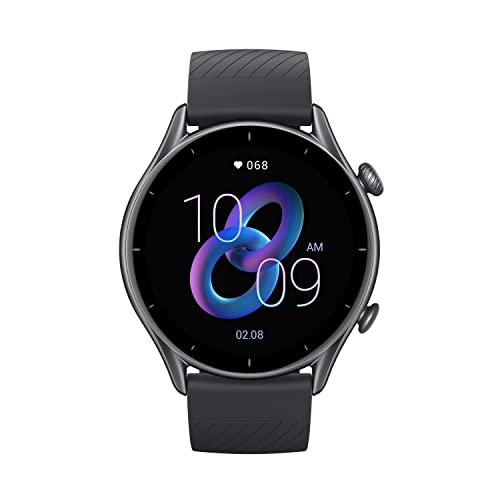 Amazfit GTR 3 Smartwatch Pantalla AMOLED de 1.39" Reloj Inteligente Fitness GPS 150 +Modos Deportivos 21 días de duración de la batería Monitoreo de Salud Alexa Integrado Zepp OS Sistema 5ATM Negro