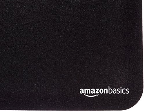 Amazon Basics - Almohadilla de ratón para videojuegos en el ordenador, grande y ampliada, negro