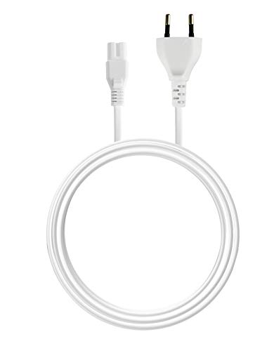 Amazon Basics - Cable de alimentación de repuesto para PS4 y Xbox One S/X - Pack de 2, 3,65 m Blanco