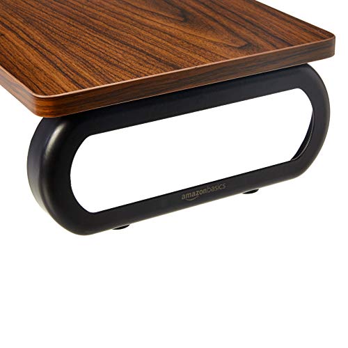 Amazon Basics – Soporte de madera para monitor, elevador de ordenador, Nuez