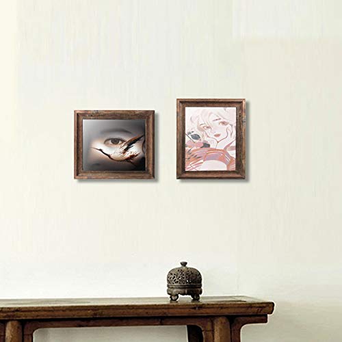 Amazon Brand - Umi Marco de Foto 20x25 de Madera, Portafotos Rustico para Pared o Mesa, Set de 2