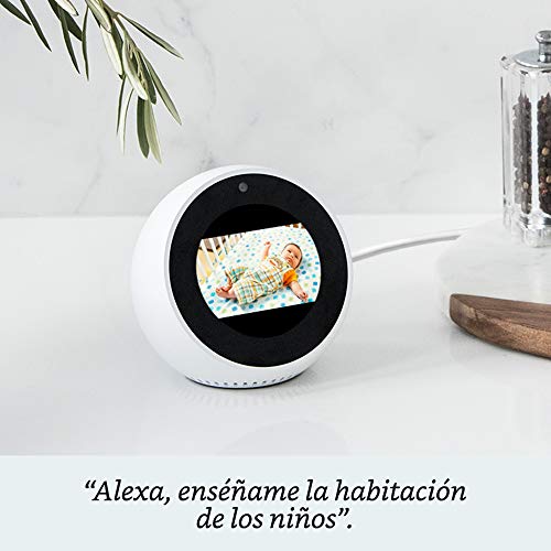 Amazon Echo Spot - Reloj despertador inteligente con Alexa, negro
