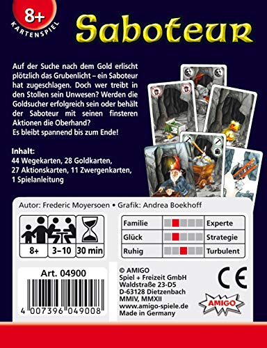 Amigo Spiele - Saboteur, Juego de Mesa (4900) [versión en alemán]