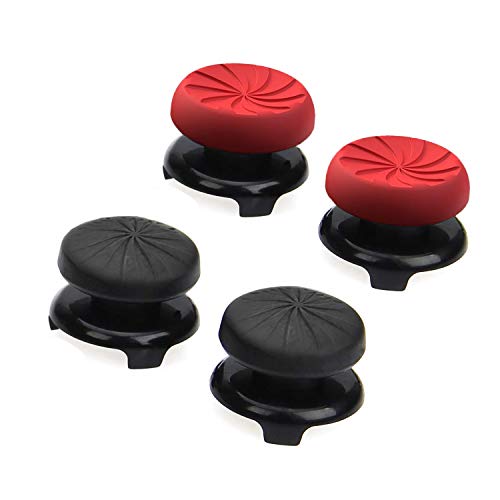 ANDERK 2 Juegos Joystick Thumbstick Caps - Accesorios de controlador de juego, Accesorios Esenciales para el Juego mando PS4 [playstation_4], Azul y Rojo