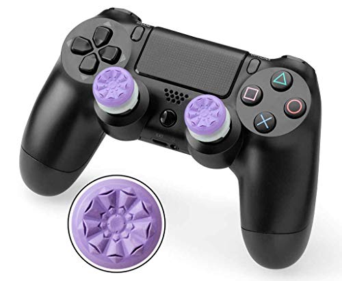 ANDERK Joystick Thumbstick Caps - Accesorios de controlador de juego, Accesorios Esenciales para el Juego mando PS4, Púrpura