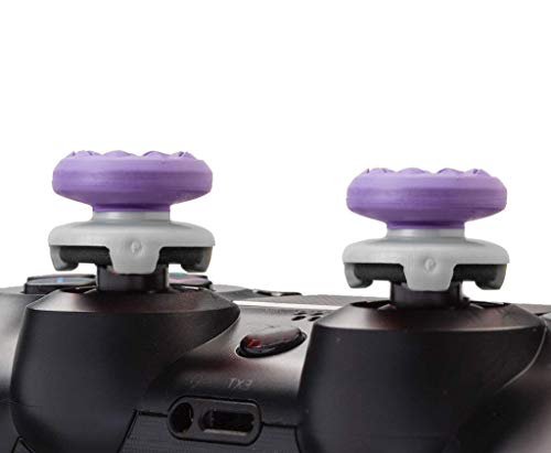ANDERK Joystick Thumbstick Caps - Accesorios de controlador de juego, Accesorios Esenciales para el Juego mando PS4, Púrpura