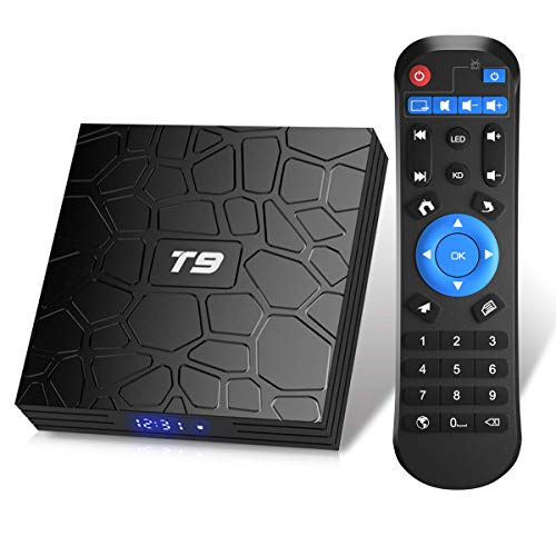 Android TV Box, T9 Android 9.0 TV Box 2GB RAM / 16GB ROM RK3318 Quad-Core Support 2.4 / 5Ghz WiFi BT4.0 4K 3D HD DLNA Smart TV Box
