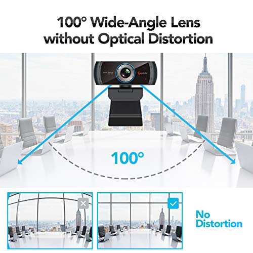 Angetube Cámara Web HD a 1080P con micrófono, cámara Web USB PC Streaming, Pantalla Ancha Video Llamada y grabación,Compatible Skype OBS Xbox XSplit Facebook Youtube Compatible para Mac OS Windows