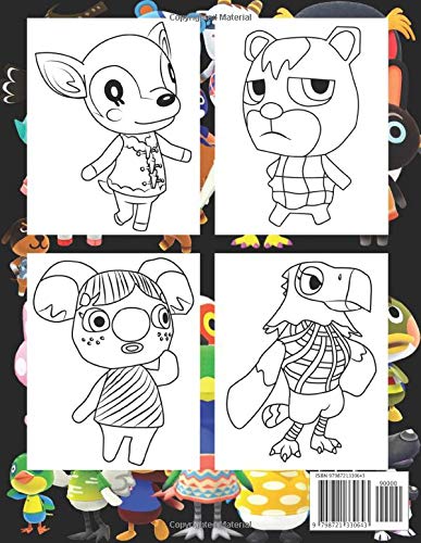 Animal Crossing Coloring Book: +50 Animal Crossing Colouring Book For kids and Adults, Designed To Relax And Calm, +50 Amazing Drawings - All Characters